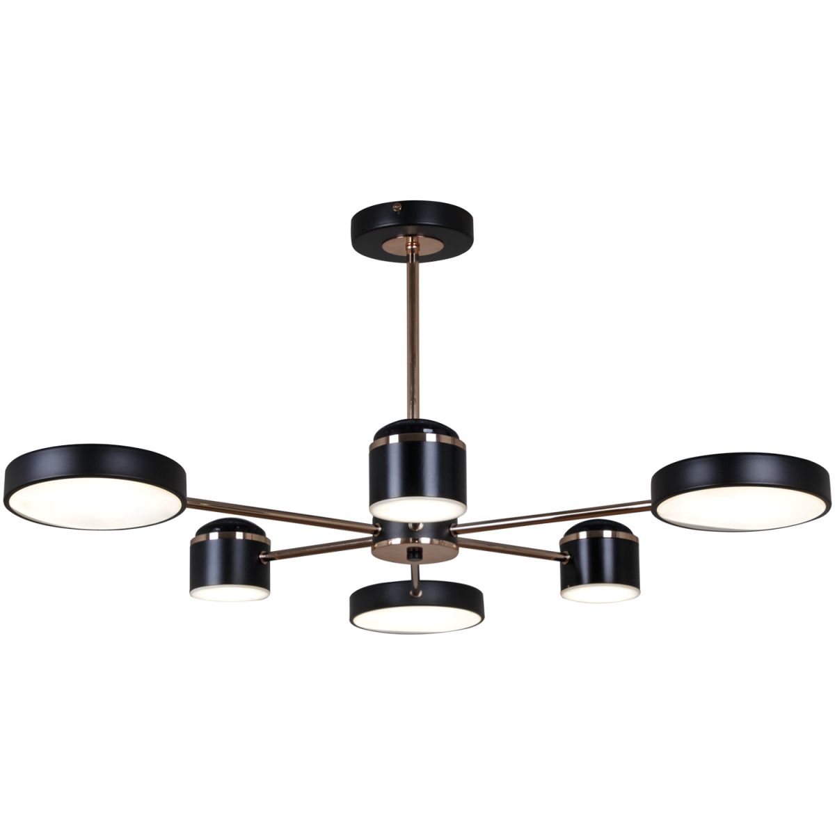 Люстра на штанге Reluce 13289-4.3-06 BK+GD CR