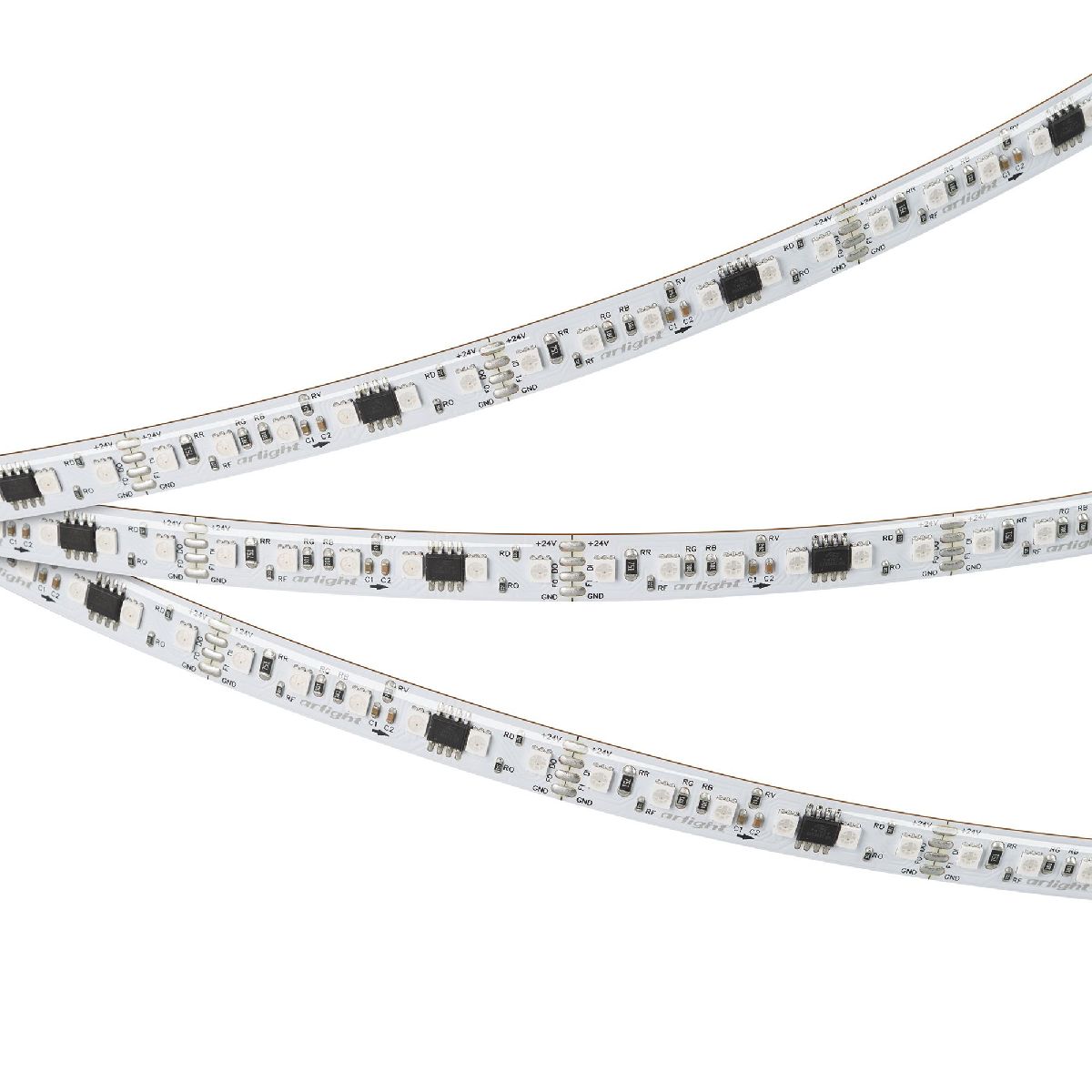 Светодиодная герметичная лента Arlight SPI-SE-A120-10mm 24V RGB-PX6-BPT (23 W/m, IP65, 2835, 5m) 049451