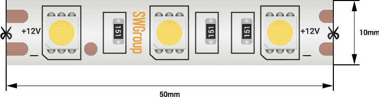 Светодиодная лента SWG SWG560-12-14.4-G-68 001863