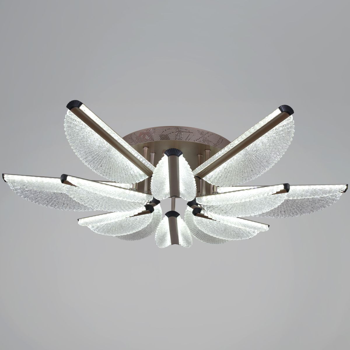 Потолочная люстра Reluce 00490-0.3-6+6 champagne silver