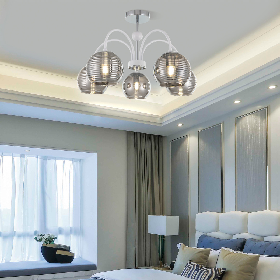 Люстра на штанге Arte Milano Napoli 320719/5 CR+WH