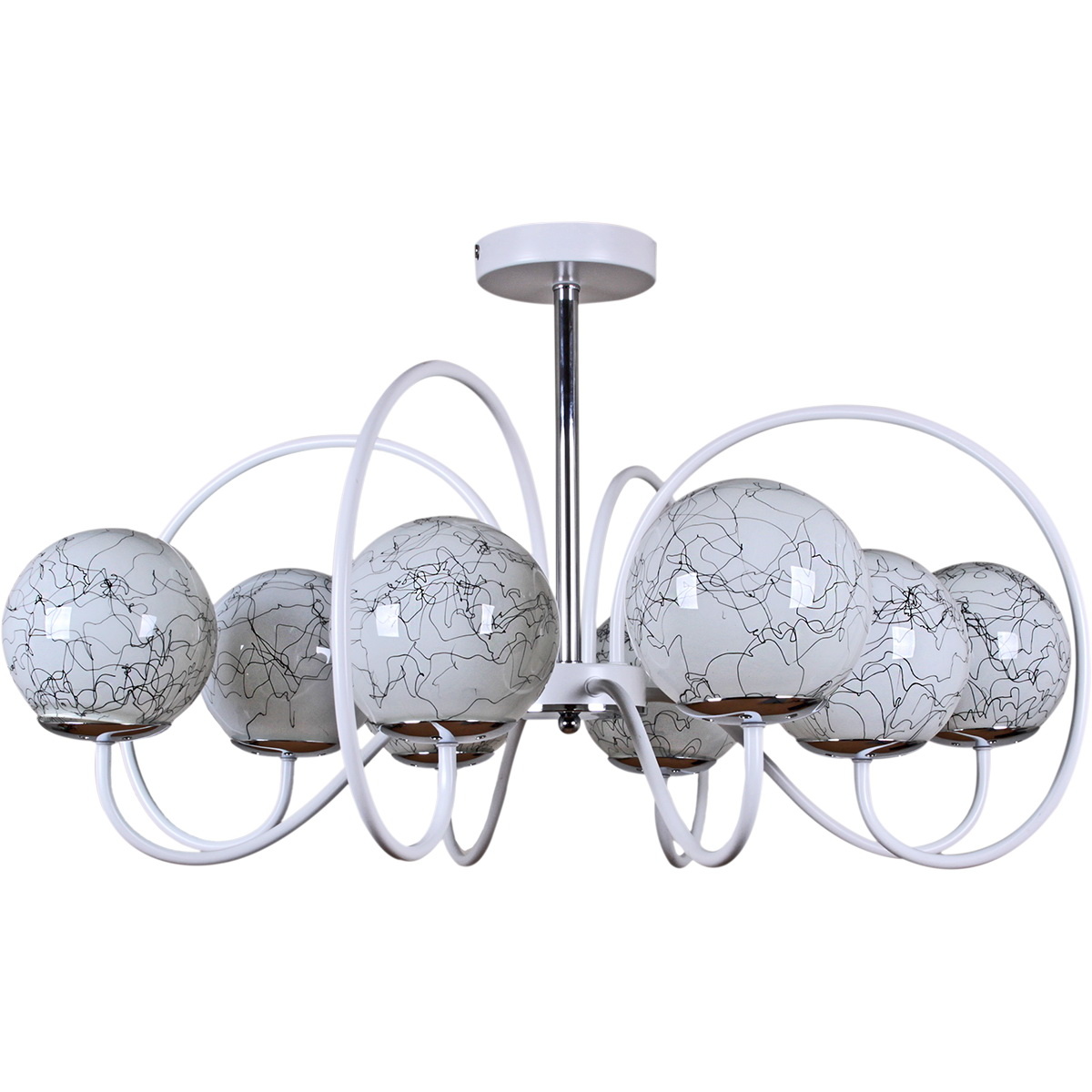 Люстра на штанге Reluce 01269-0.3-08B WH+CR