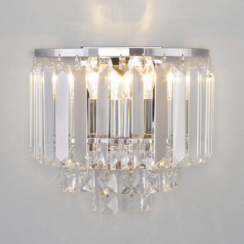 Бра Eurosvet 10105/2 хром/прозрачный хрусталь Strotskis