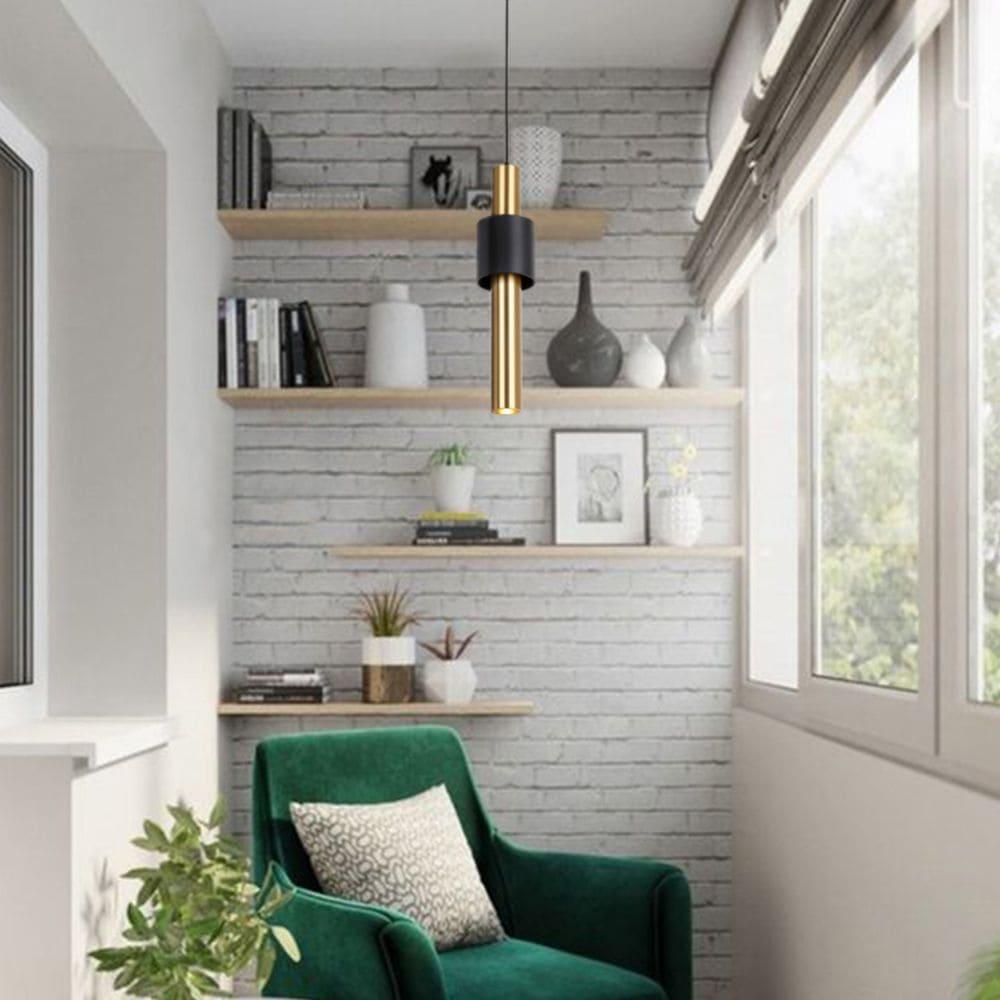 Подвесной светодиодный светильник Lumien Hall Барлетта LH4095/1P-GD-SBK