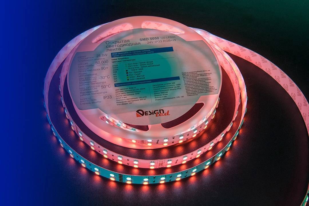 Светодиодная лента DesignLed DSG5120-24-RGB+W-33 000514