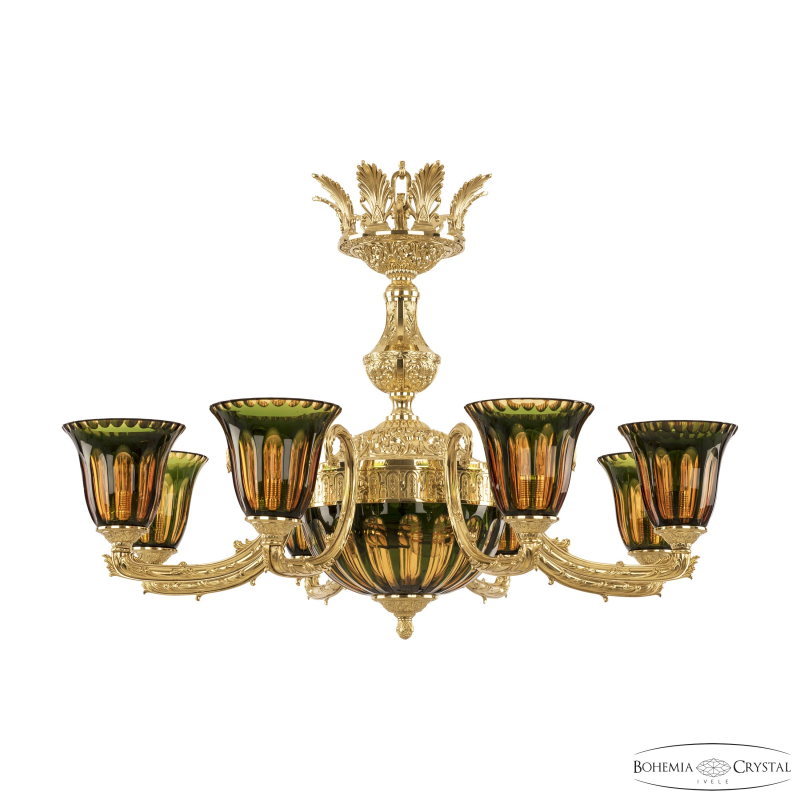 Подвесная люстра Bohemia Ivele Crystal Florence 71212P/8/210 G P2 U Amber-Green/H-1H Y8