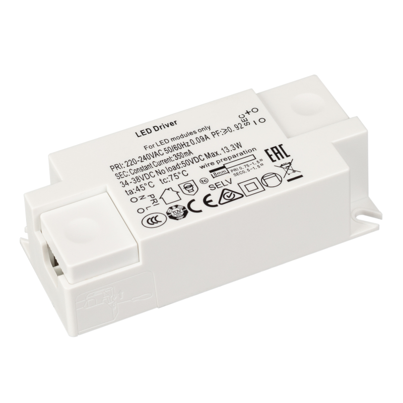 Блок питания Arlight ARJ-KE38350 (13W, 350mA, PFC) 029334