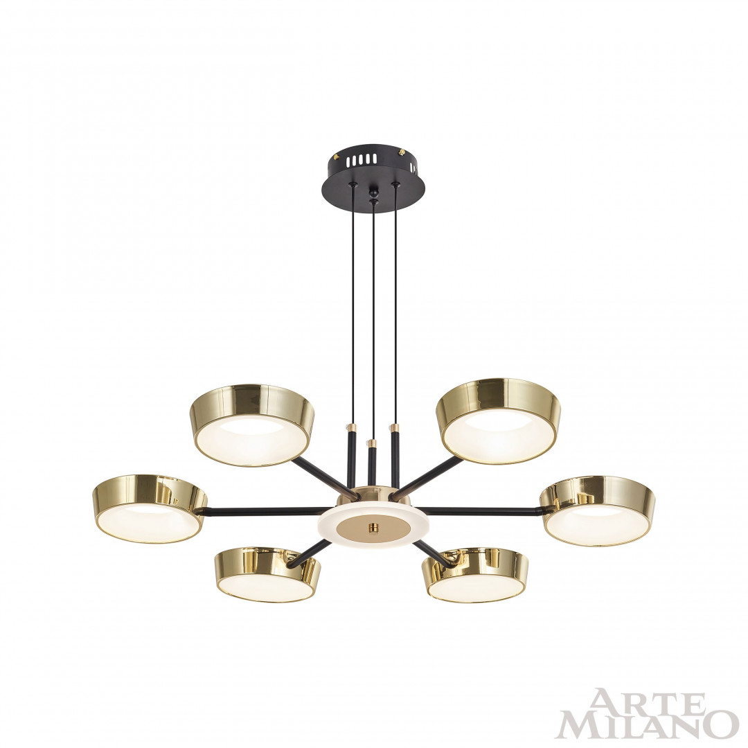Подвесная люстра Arte Milano 271079/6 BK/GD