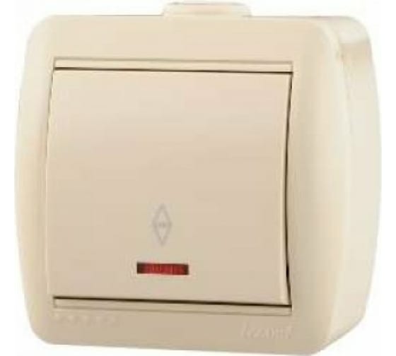 Выключатель проходной с подсветкой Lezard Nata 710-0300-114