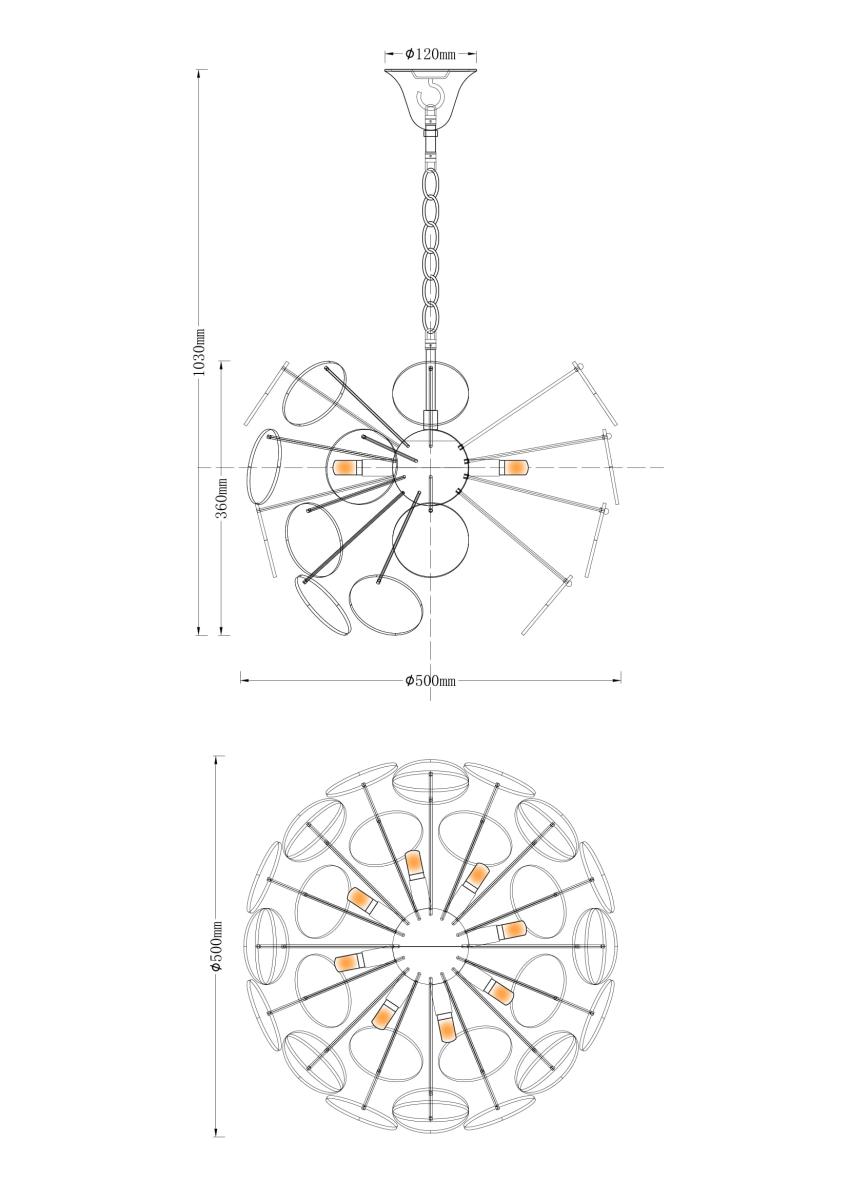 Подвесная люстра Moderli Komo V7080-8P