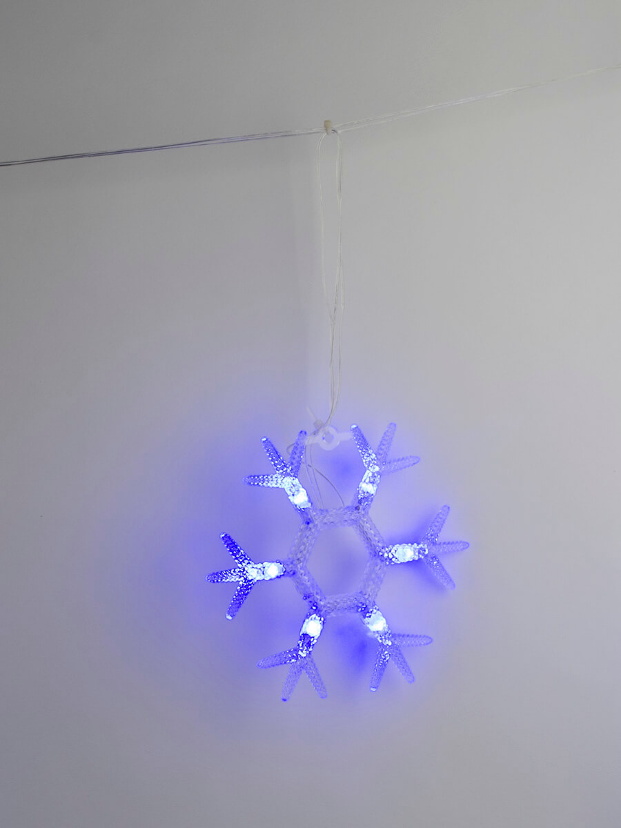 Светодиодная гирлянда Uniel занавес Снежинки-1 (UL-00001406) синий ULD-E1503-036/DTA Blue IP20 Snowflakes-1