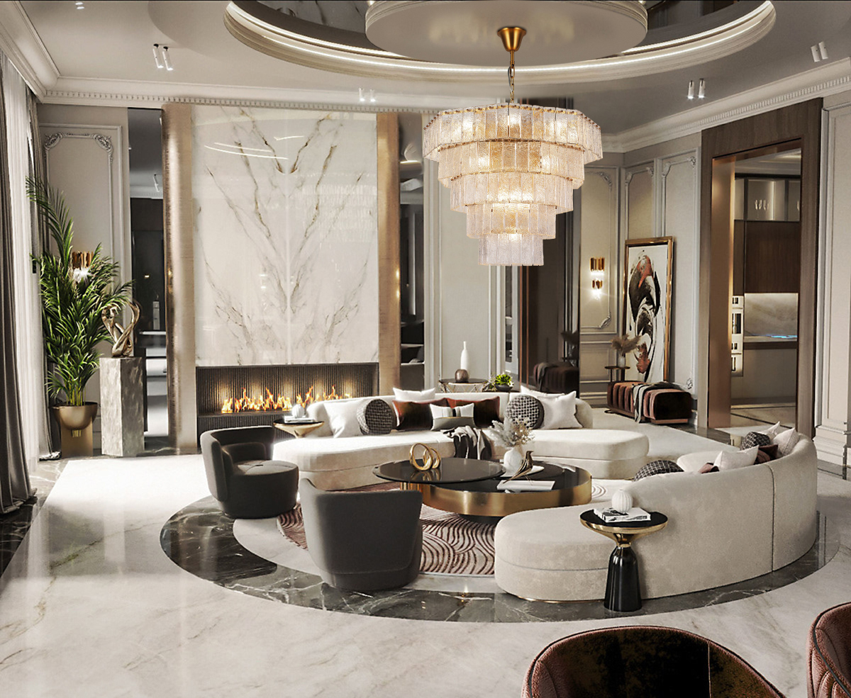 Подвесная люстра Delight Collection BRCH9192-80 antique brass