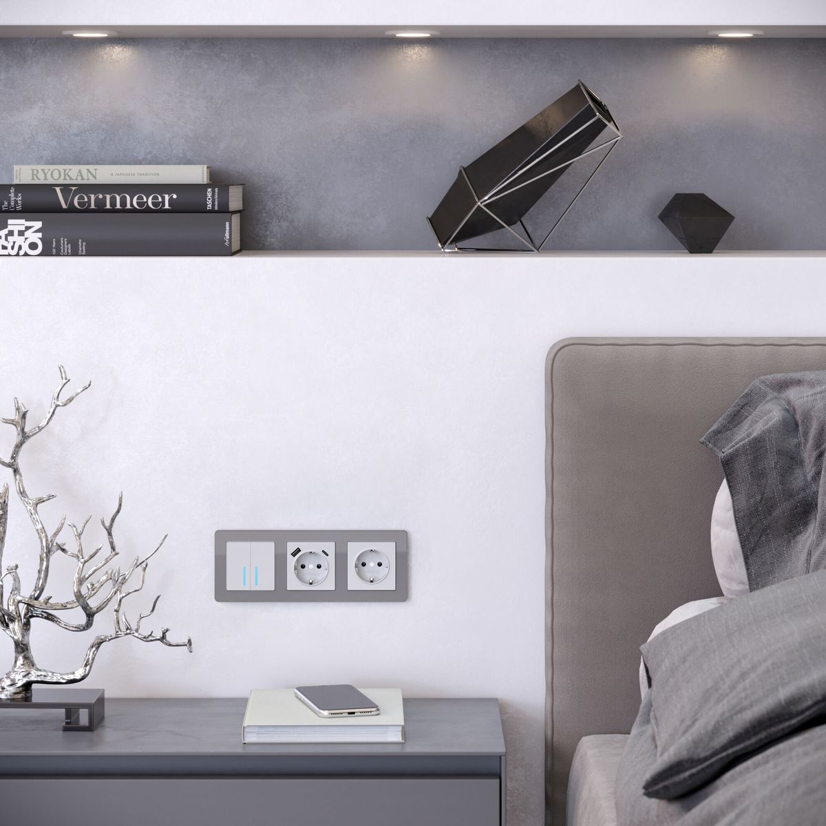 Рамка на 3 поста Werkel Acrylic графит 4690389184895 W0032704