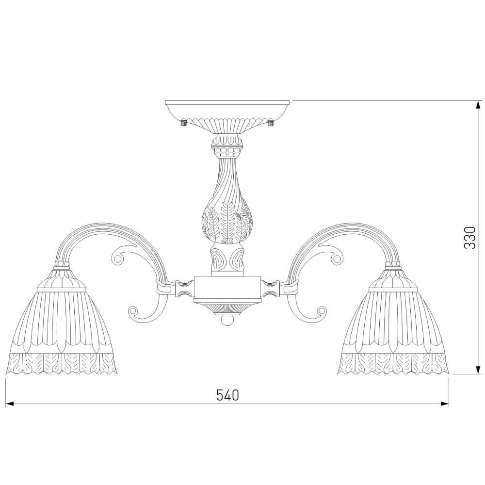Люстра на штанге Eurosvet 60107/5 античная бронза