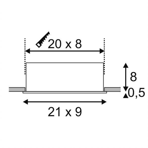 Встраиваемый светодиодный светильник SLV Kadux 2 XL Led Set 115746