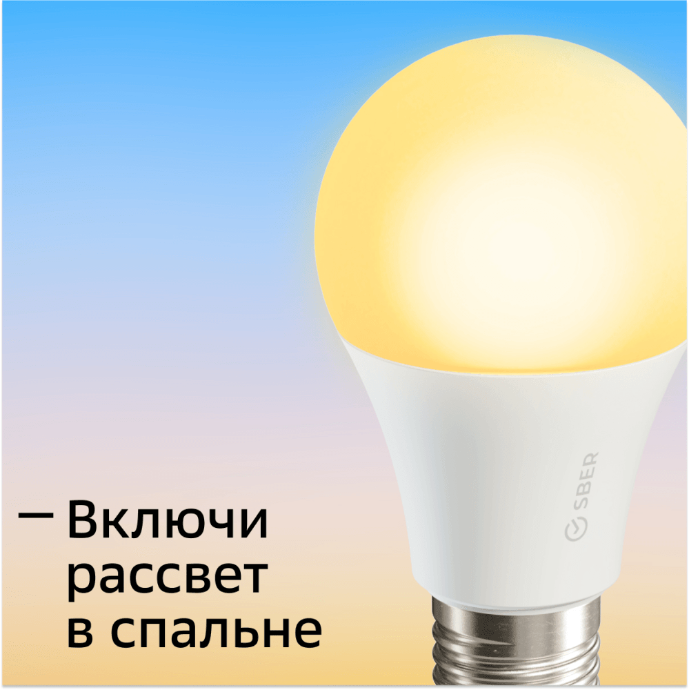 Умная светодиодная лампа Sber E27 9W 2700/6500K SBDV-00019