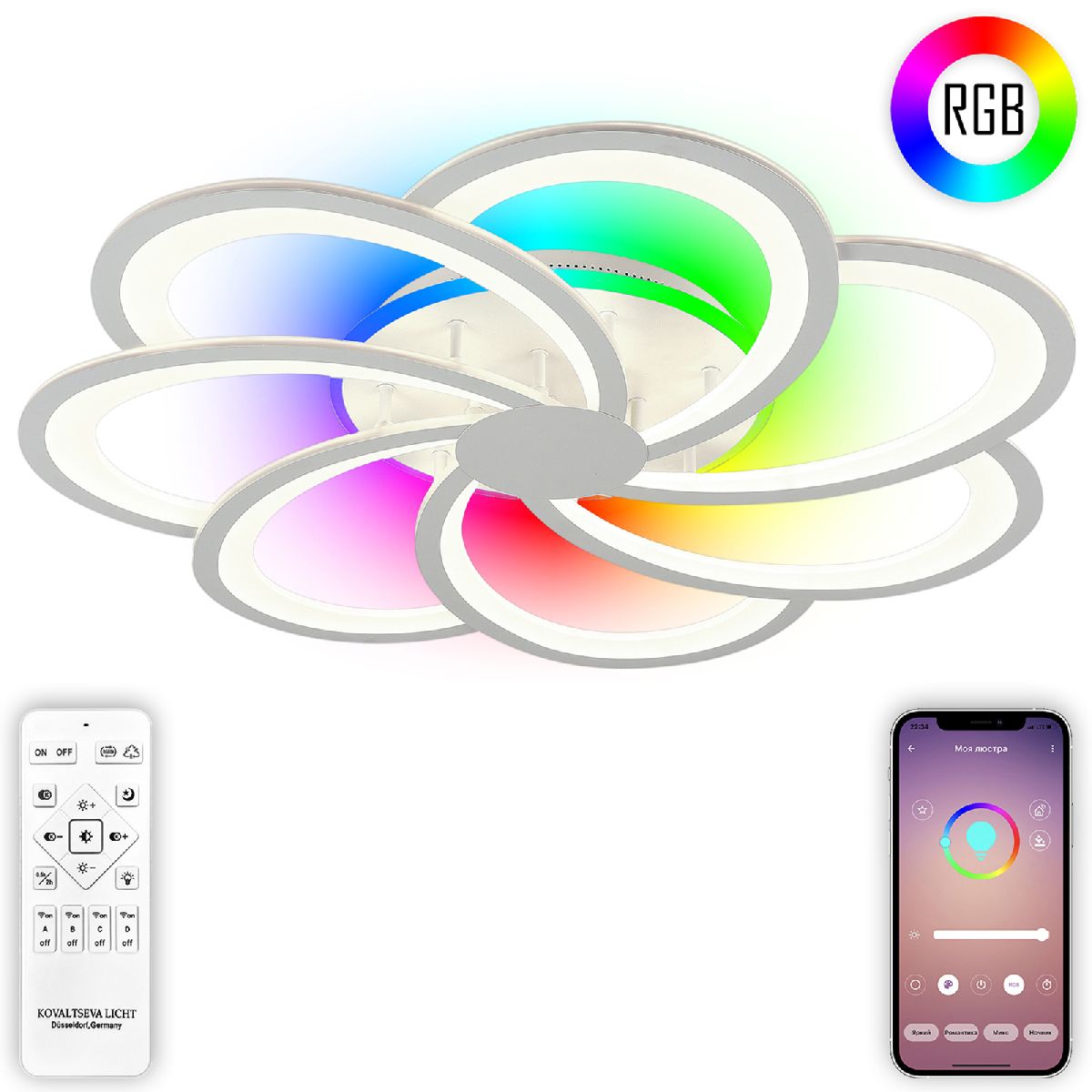 Потолочная светодиодная люстра Natali Kovaltseva Holder II HIGH-TECH LED LAMPS 82039