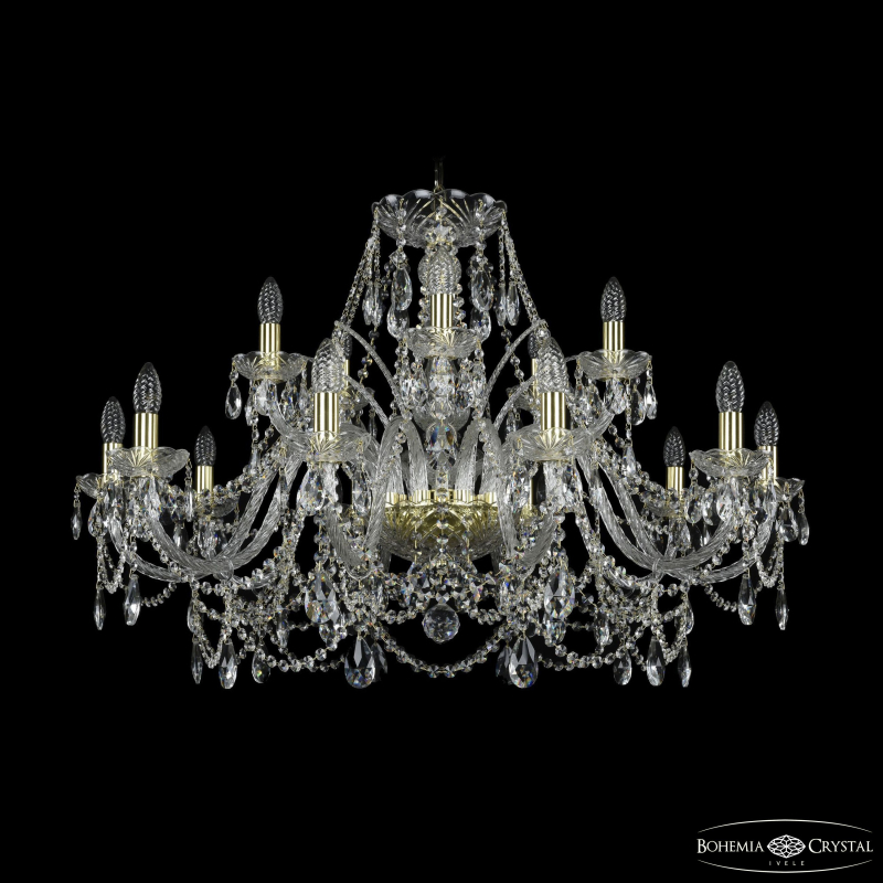 Подвесная люстра Bohemia Ivele Crystal 1411/10+5/360 G