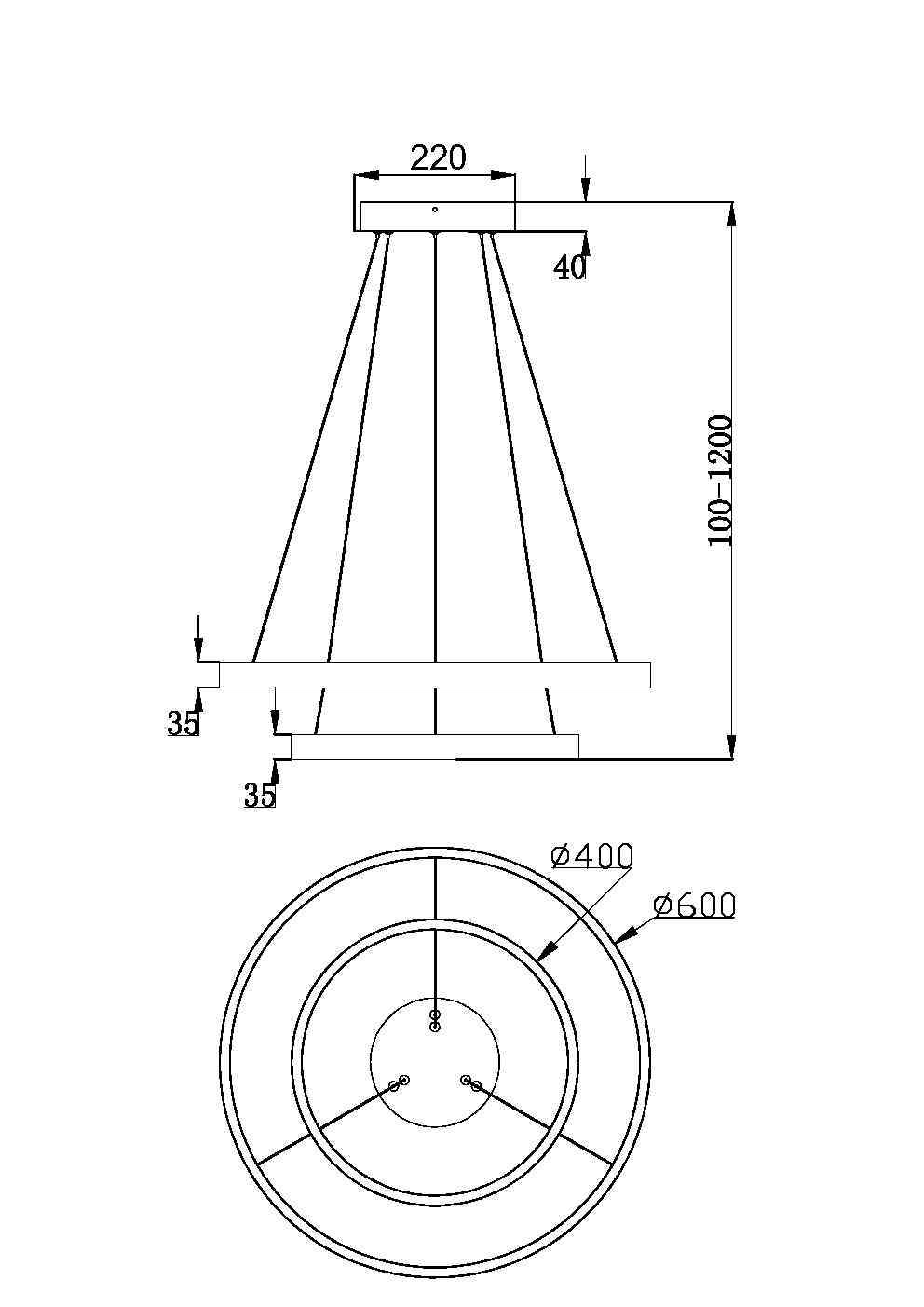 Подвесной светильник Maytoni Rim MOD058PL-L55BS3K