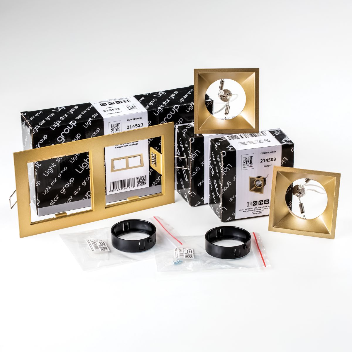 Встраиваемый светильник Lightstar Domino (214523+214503+214503+214007+214007) D5230303BMOD