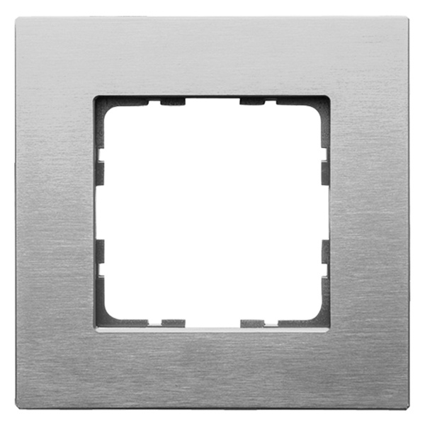 Рамка 1-постовая алюминий Jasmart G1001AS