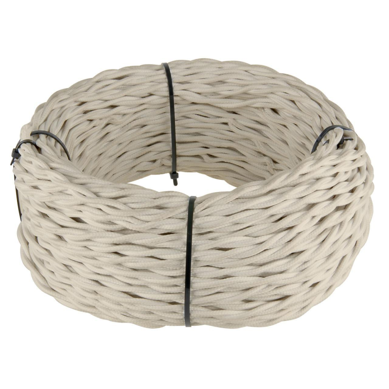 Ретро кабель Werkel витой трехжильный 2,5 мм песочный 4690389130199