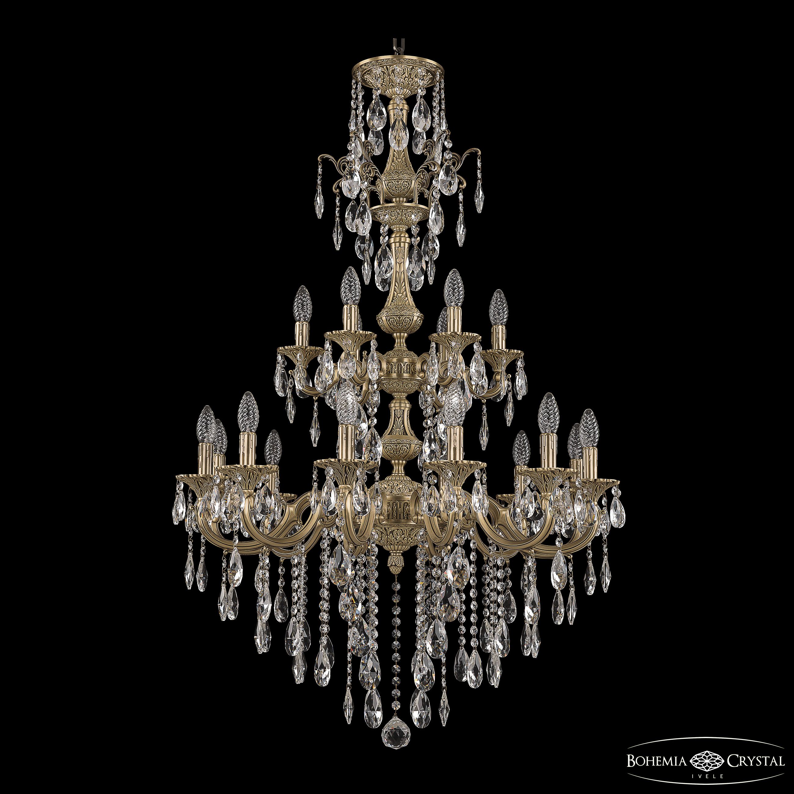 Подвесная люстра Bohemia Ivele Crystal Verona 72101/12+6/250/XL/2d B FP