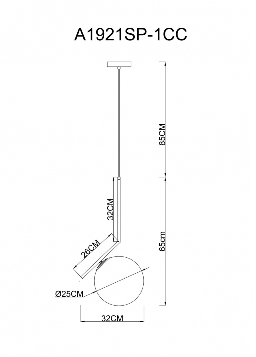 Подвесной светильник ARTE Lamp A1921SP-1CC