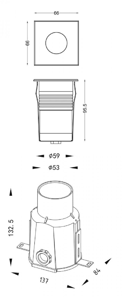 Грунтовый светильник Deko-Light Square COB 730468