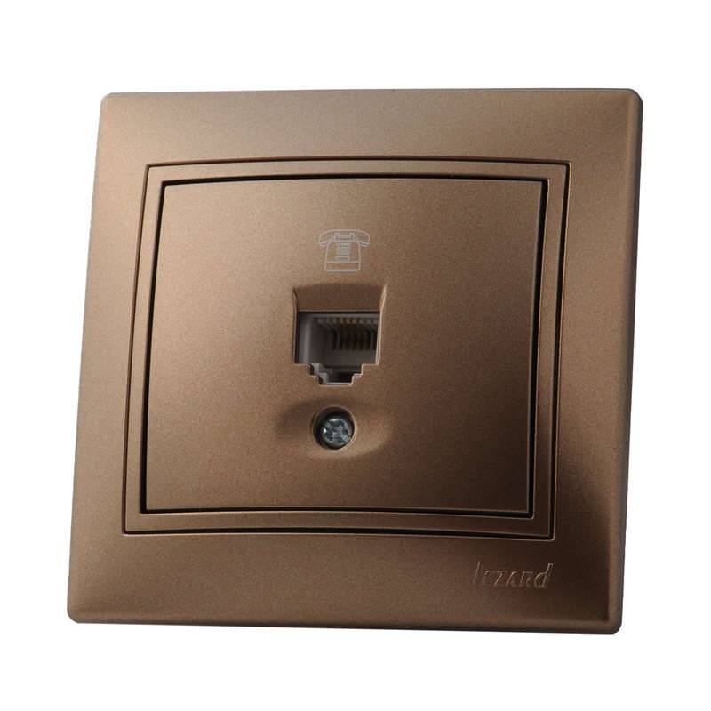 Розетка телефонная евро Lezard Mira 701-3131-137