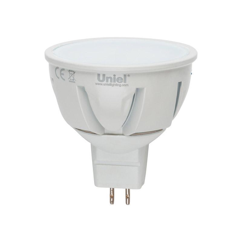Лампа светодиодная (07960) Uniel GU5.3 5W 4500K MR16 матовая LED-MR16-5W/NW/GU5.3/FR ALP01WH