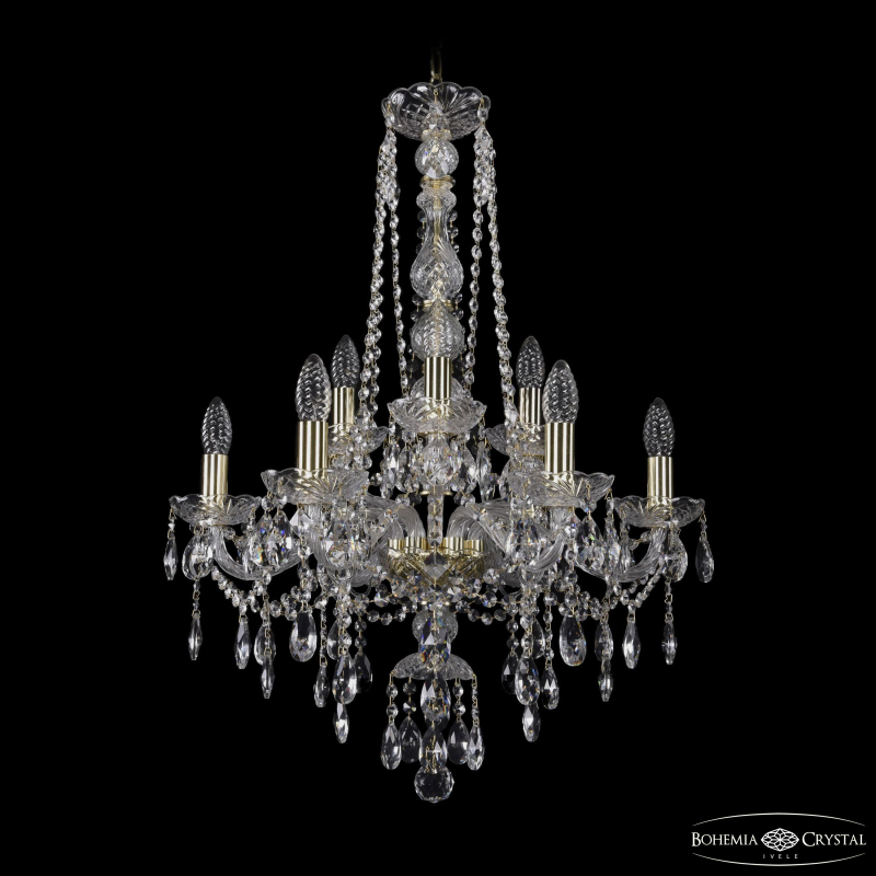 Подвесная люстра Bohemia Ivele Crystal 1415/6+3/200/h-77 G