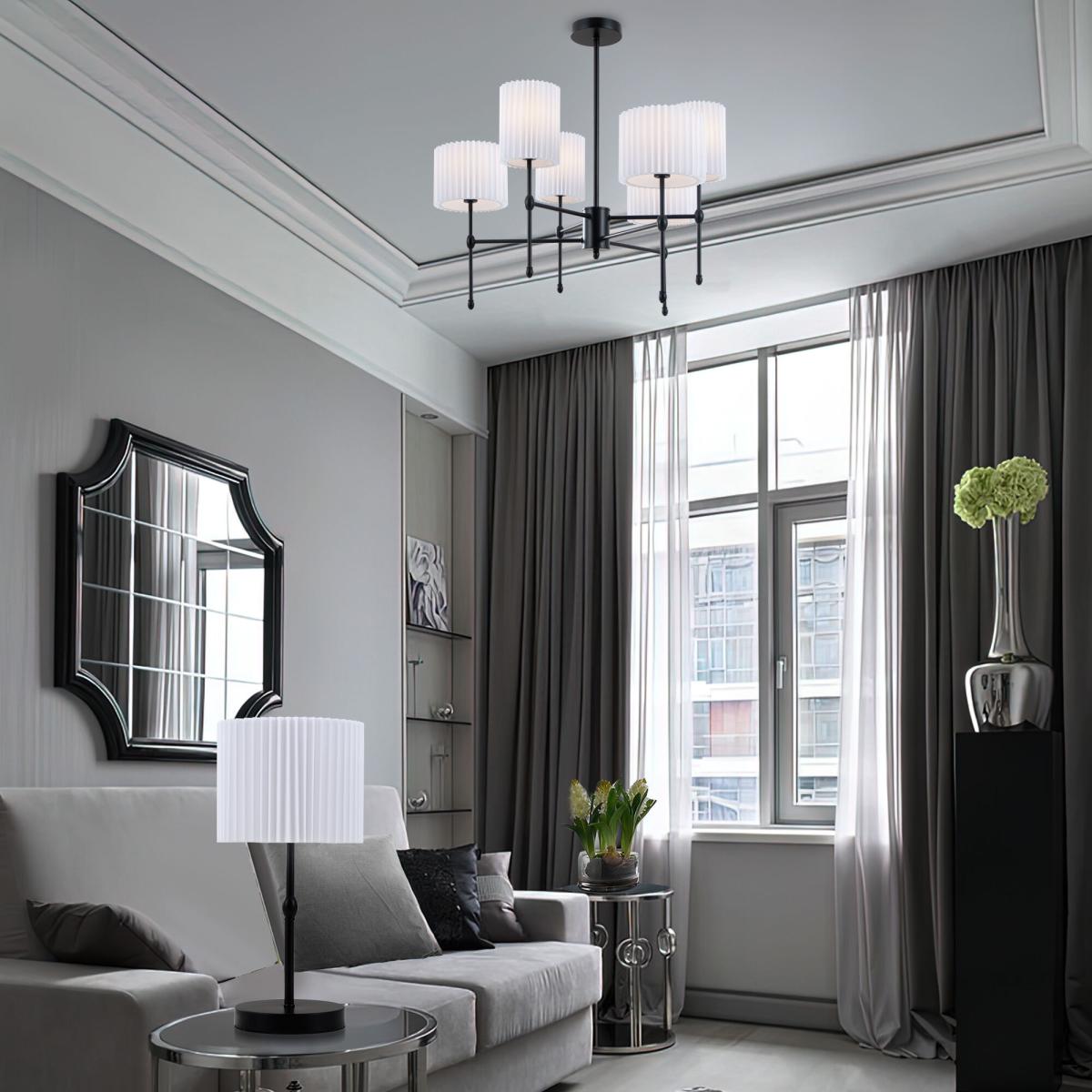 Люстра на штанге Eurosvet Notturno 60162/6 черный Smart a065662