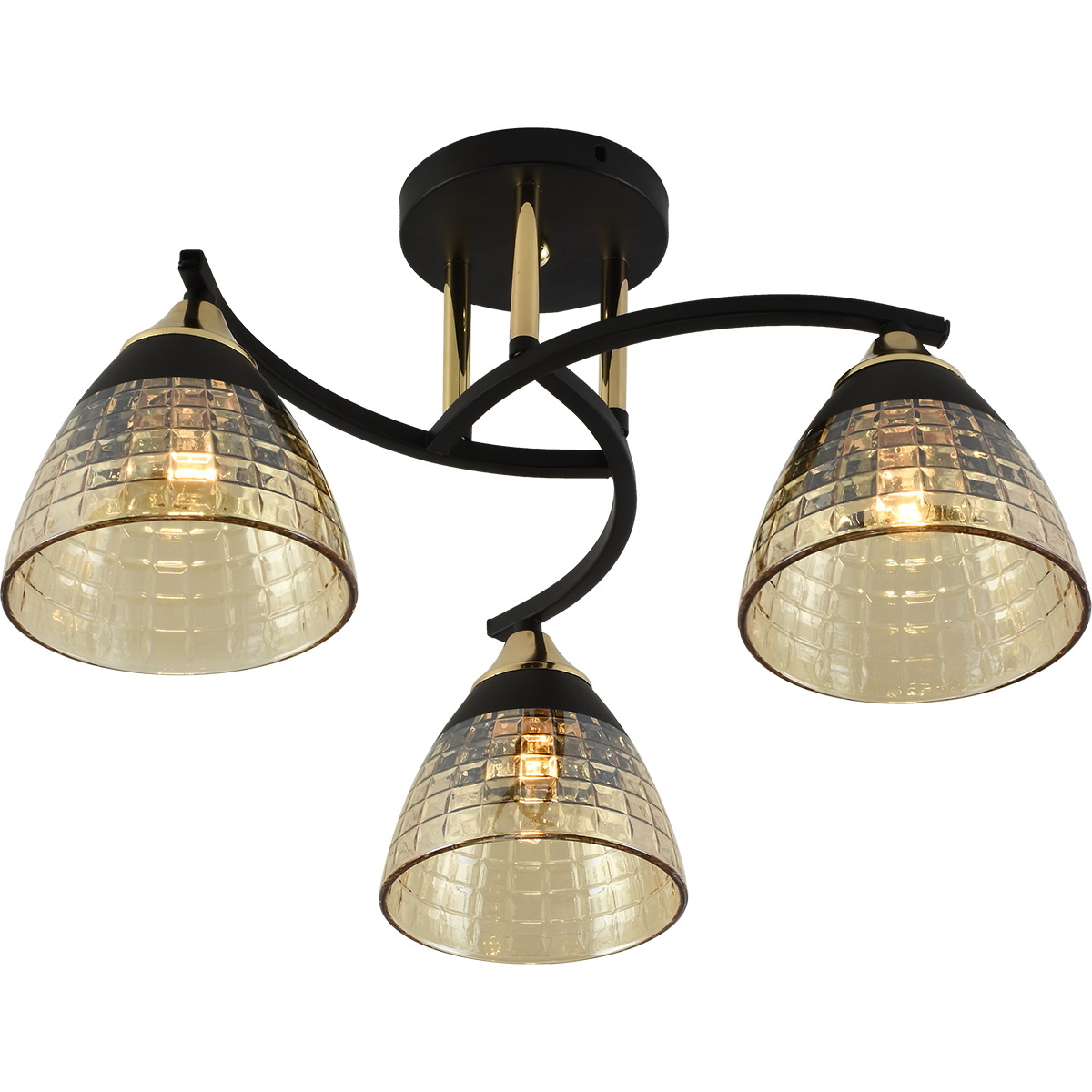 Люстра на штанге Reluce 11384-0.3-03B BK+FGD