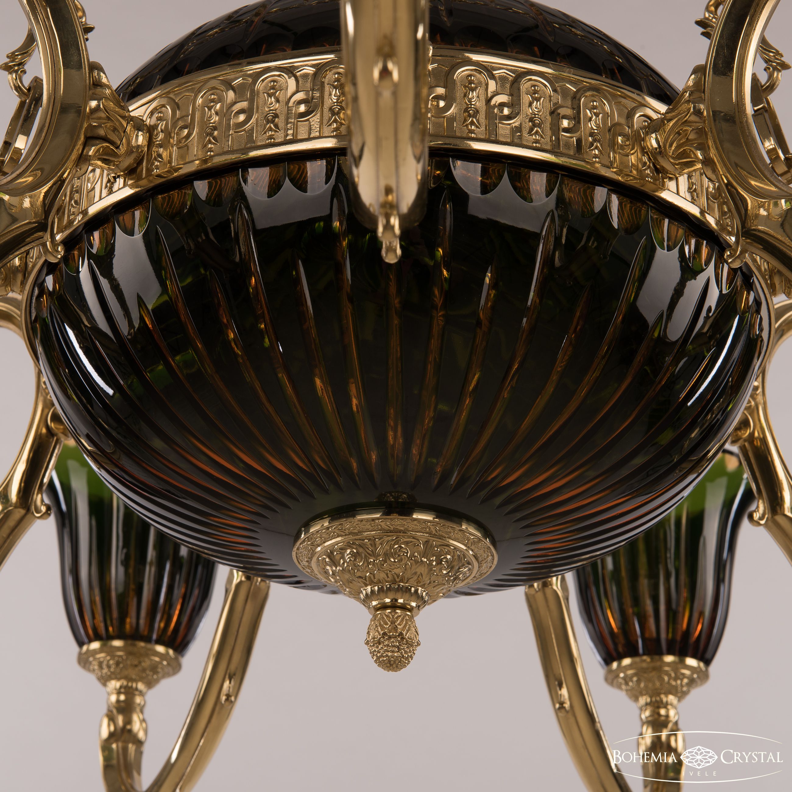 Подвесная люстра Bohemia Ivele Crystal Verona 72009P/9/250 G P2 U Amber-Green/H-1K Y8 FA10B