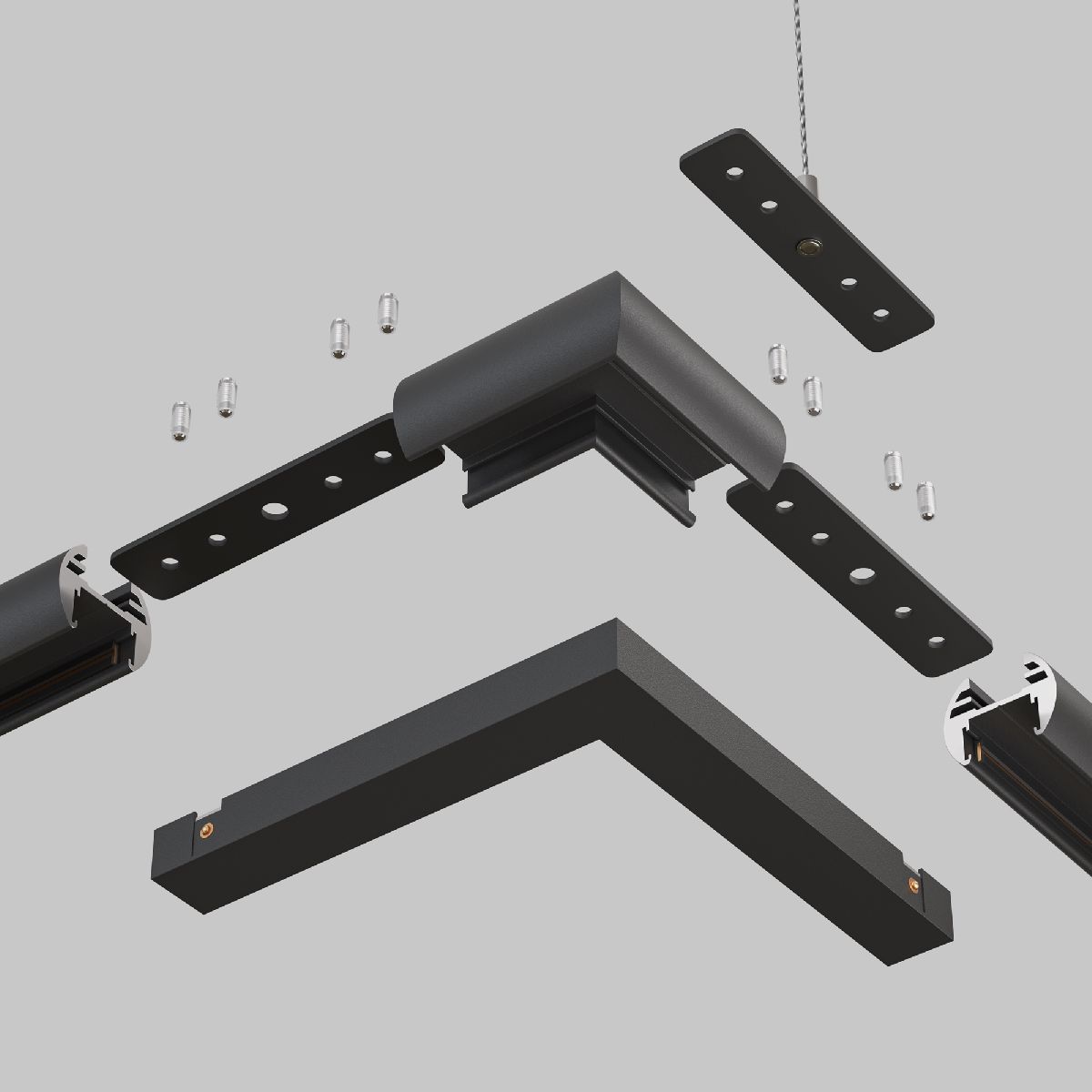 Коннектор угловой круглый Maytoni Basity TRA172CL-R-11B