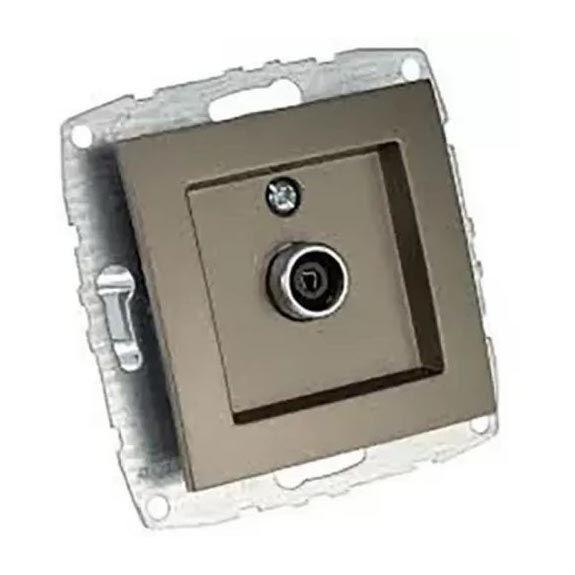 Розетка TV концевая с экраном Mono Electric Despina-Larissa бронза 500-002305-138
