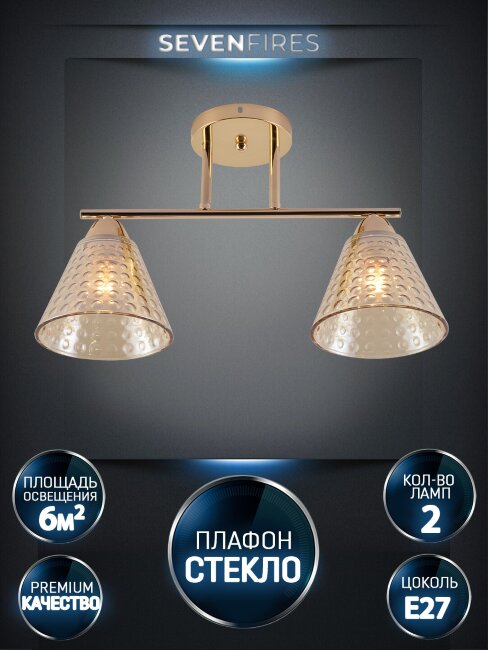 Потолочный светильник Seven Fires Fabius SF3391/2C-FGD-CL