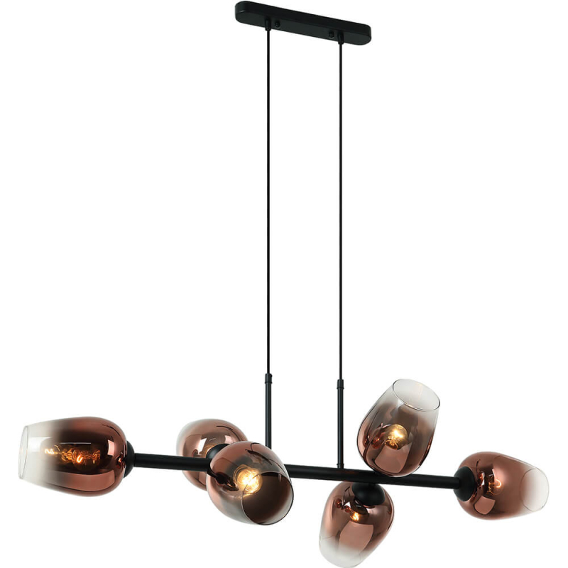 Подвесная люстра Lumien Hall Меган 4036/6P-BK-COP