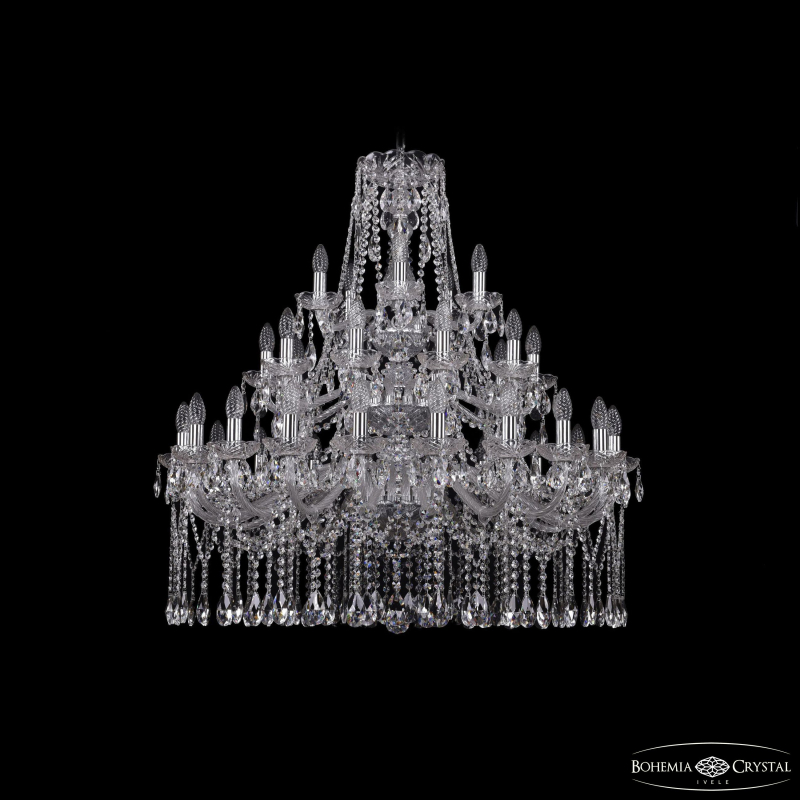 Подвесная люстра второго света Bohemia Ivele Crystal 1413/20+10+5/360/3d Ni