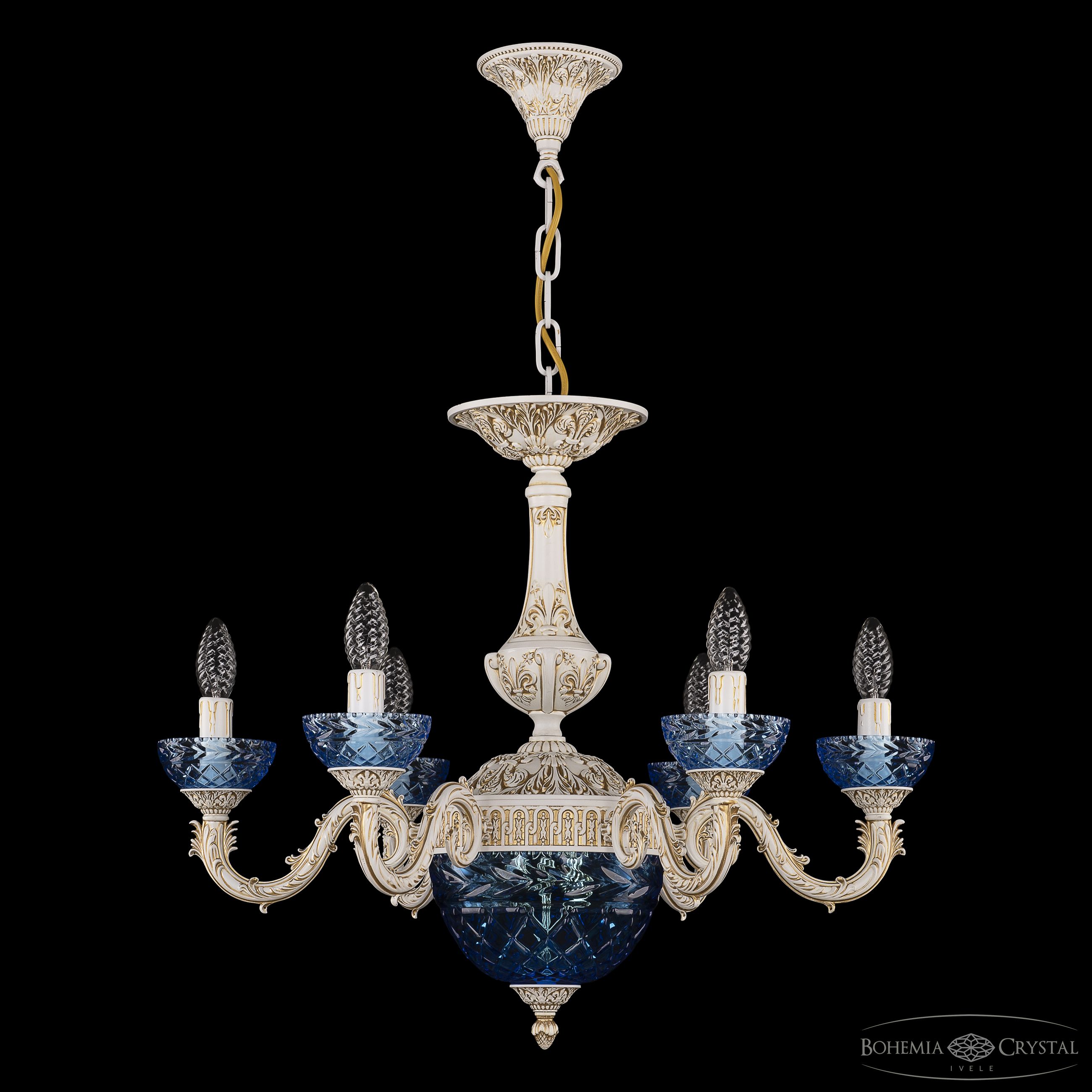 Подвесная люстра Bohemia Ivele Crystal AL79101P/6/175 WMG P Aquamarine/M-1F