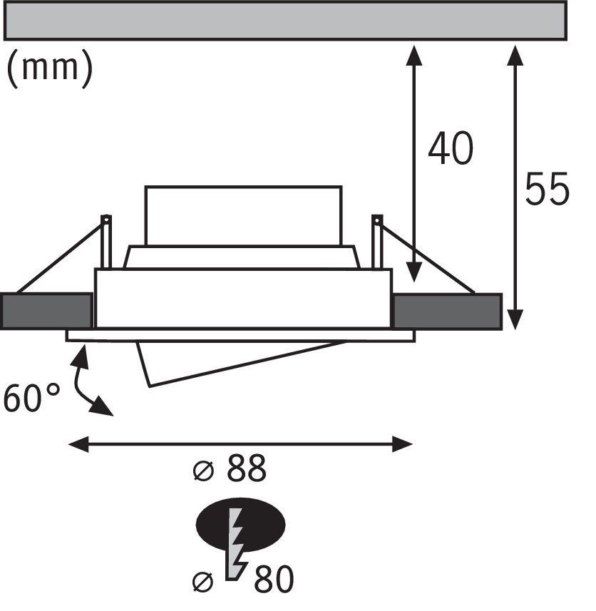 Встраиваемый светодиодный светильник Paulmann EBL Led Rund 3939