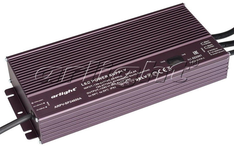 Блок питания Arlight ARPV-SP24600A (24V, 25A, 600W, PFC) 022301