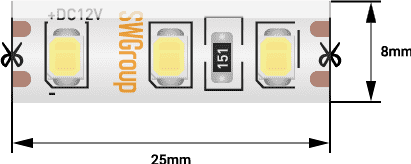 Светодиодная лента SWG SWG2120-12-9.6-W-65-M 009240