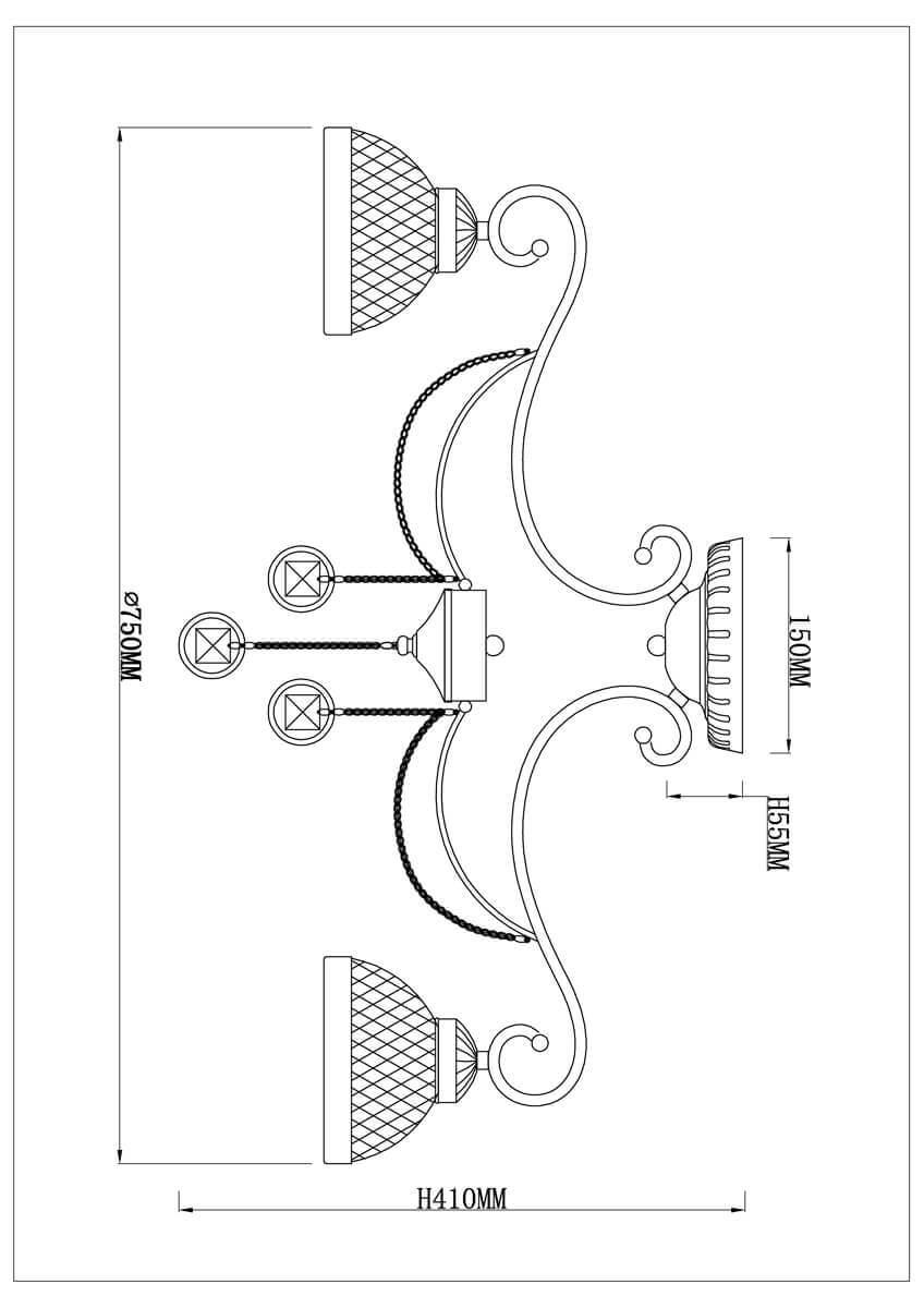 Потолочная люстра Rivoli Cofanetto 5032-305 Б0037727