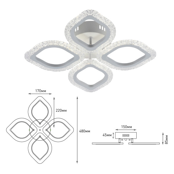 Потолочная светодиодная люстра Rivoli Dietlinde 6049-106 Б0052647