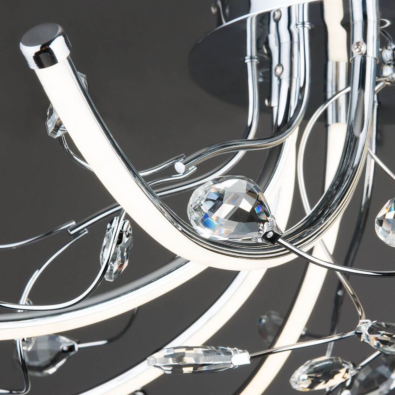 Потолочная светодиодная led люстра Eurosvet Sacura 90087/8 хром