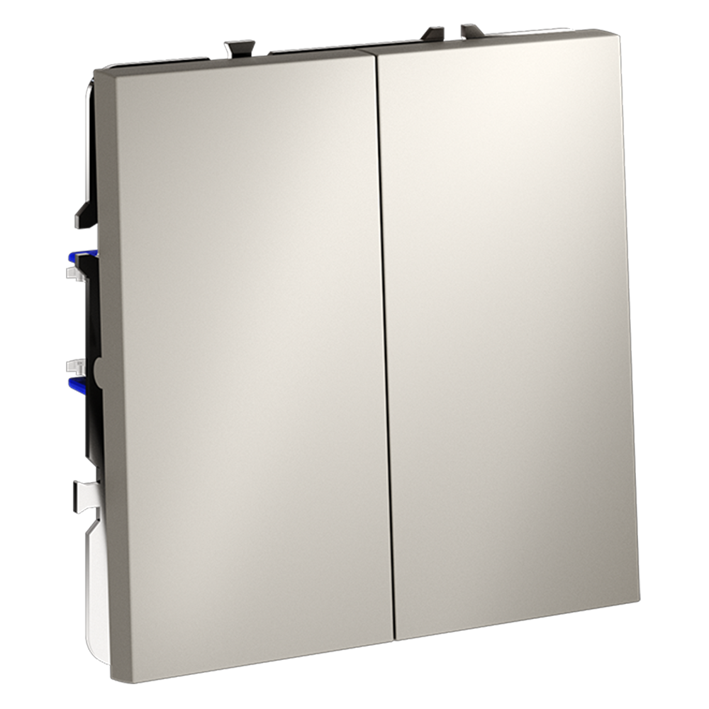 Проходной переключатель двухклавишный Voltum S70 VLS020303 (кашемир)