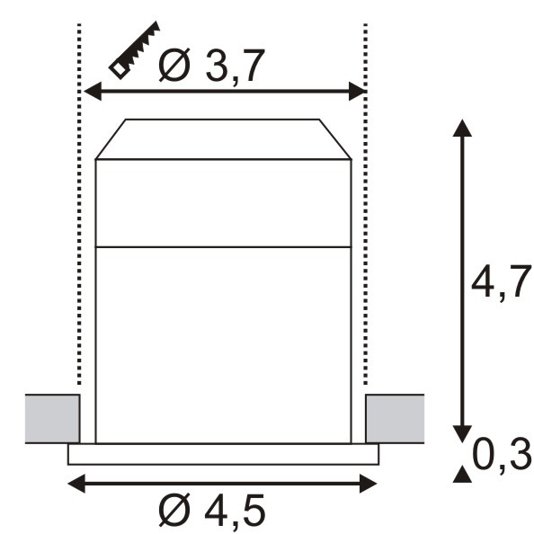 Встраиваемый светодиодный светильник SLV Triton Mini Led Horn 113670