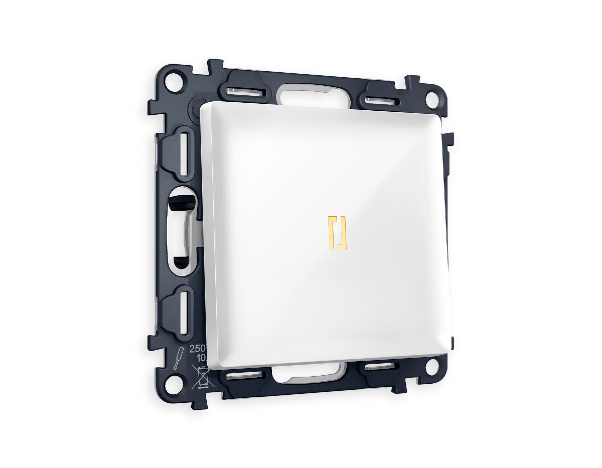 Комплект механизма 1-кл выключателя с подсветкой Ambrella Volt Alfa MA102010